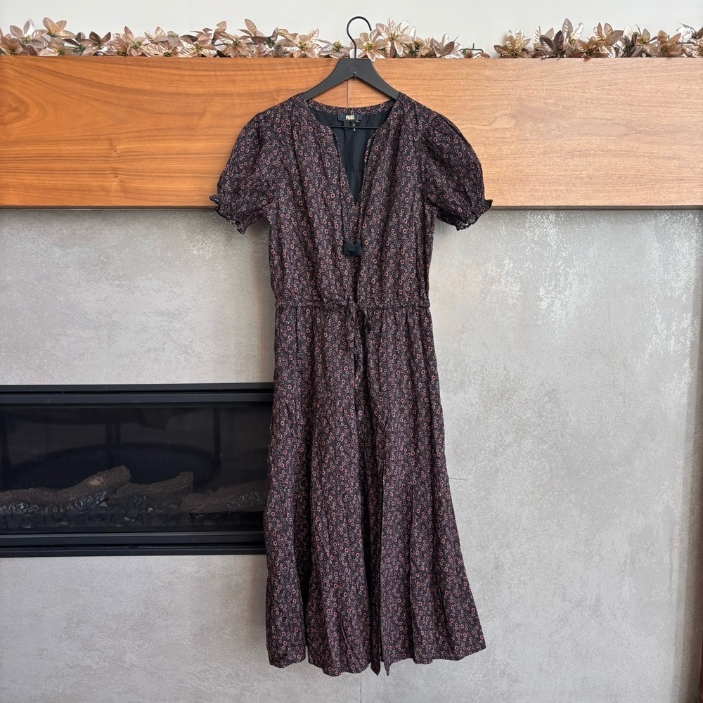 PAIGE Siera Midi Dress, Size 8 - Picture 5 of 15